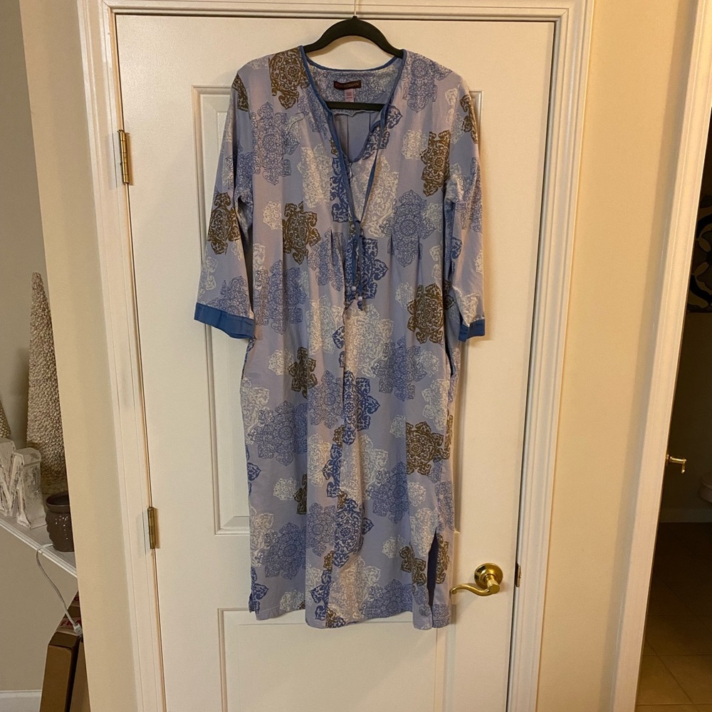 Stan Herman Cotton Zip Robe/Loungewear/Cover Up